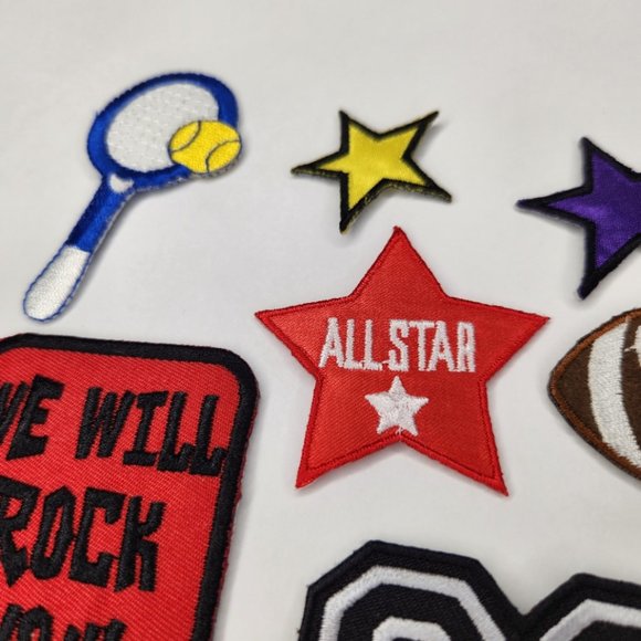 Embroidered Iron On Sports Patches Lot - Picture 3 of 6